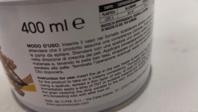 Cera per Epilazione Velvet con Olio di Litsea da 400ml